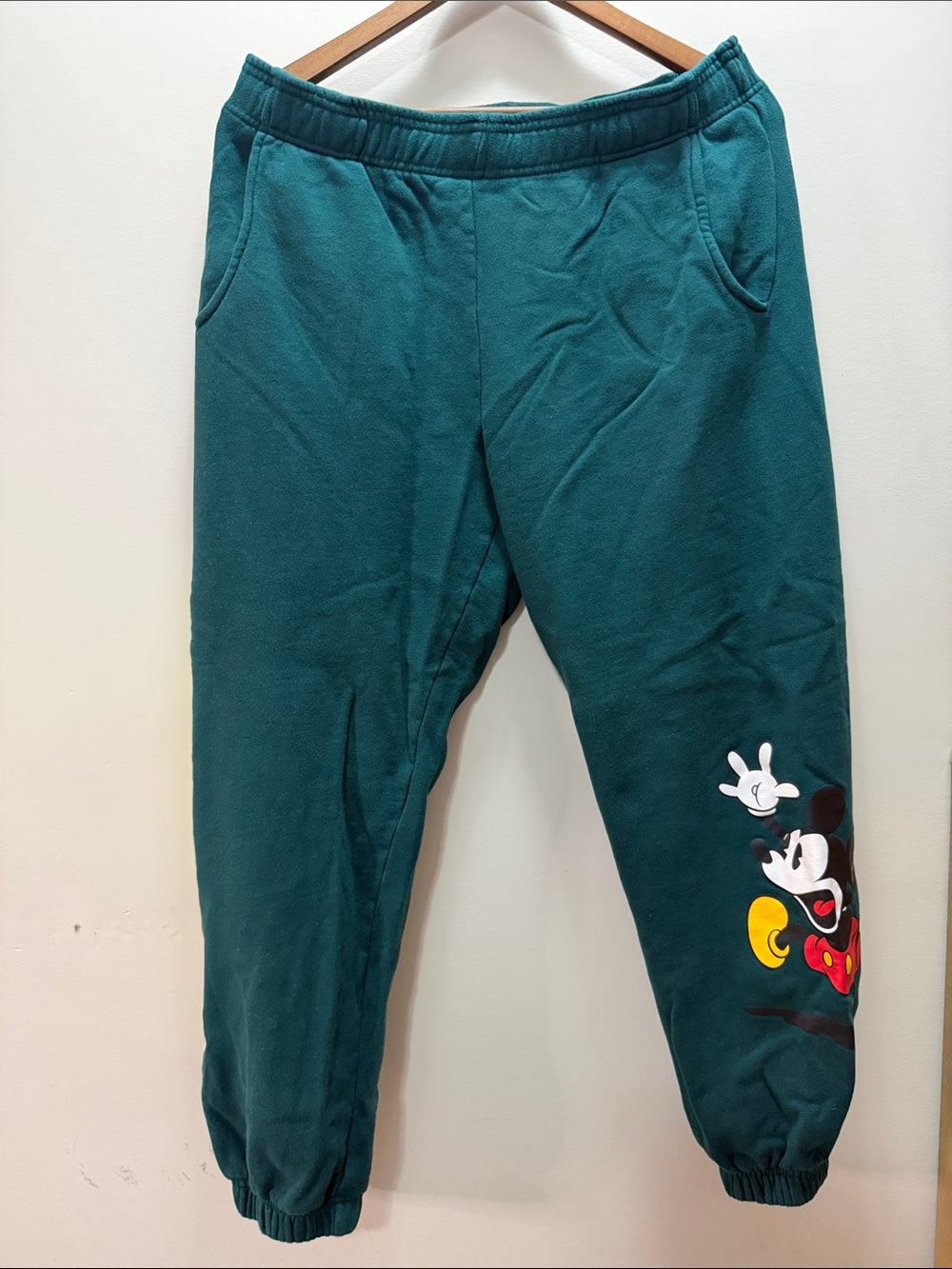 Mickey Mouse Mens Fleece Joggers Size M, L37xI30
